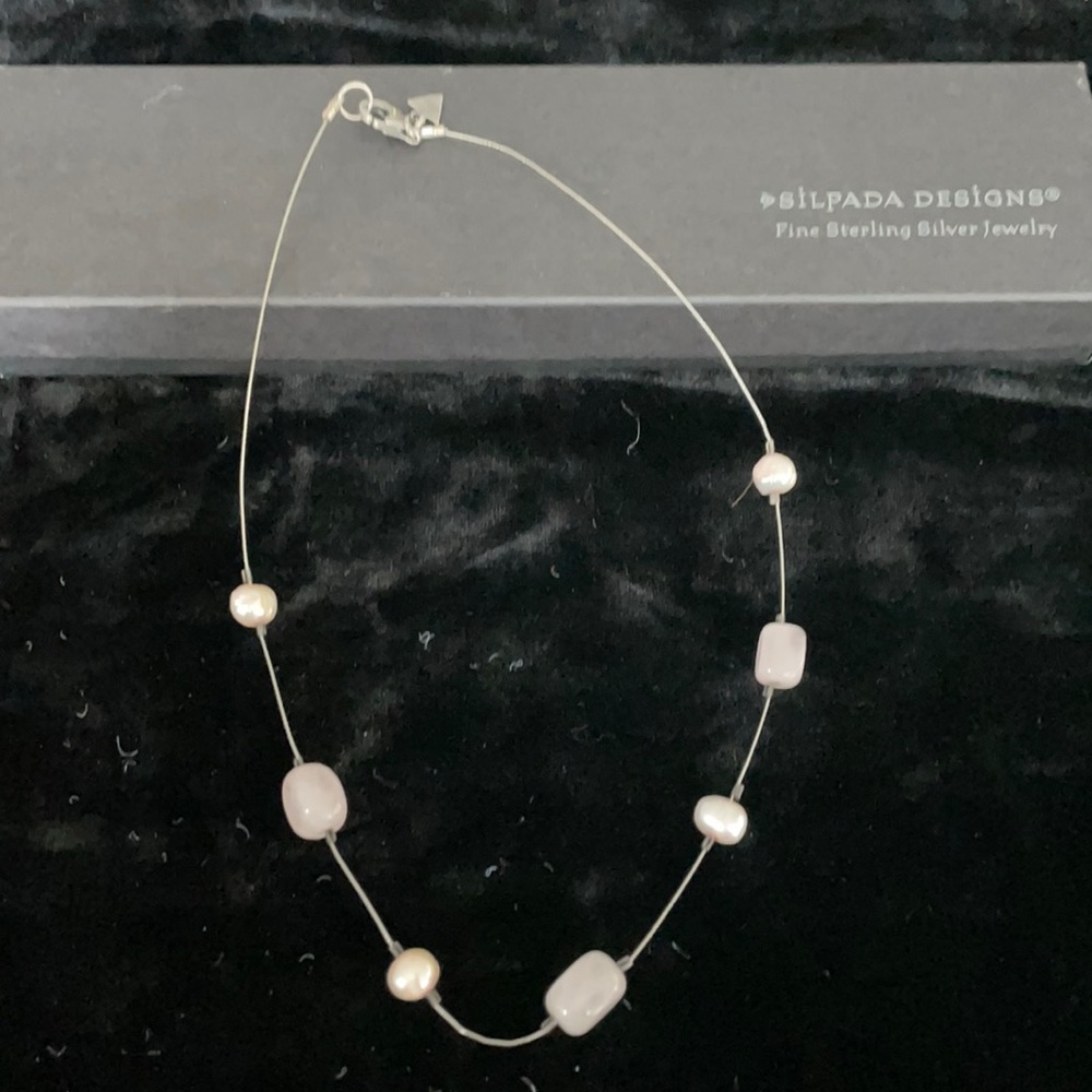 Silpada Floating Pink Fresh Water Pearl Necklace